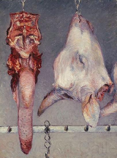Gustave Caillebotte Calf's Head and Ox Tongue Norge oil painting art